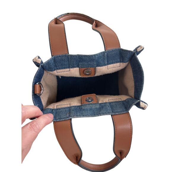 True Religion Buddha Denim Mini Tote Bag - Picture 8 of 13